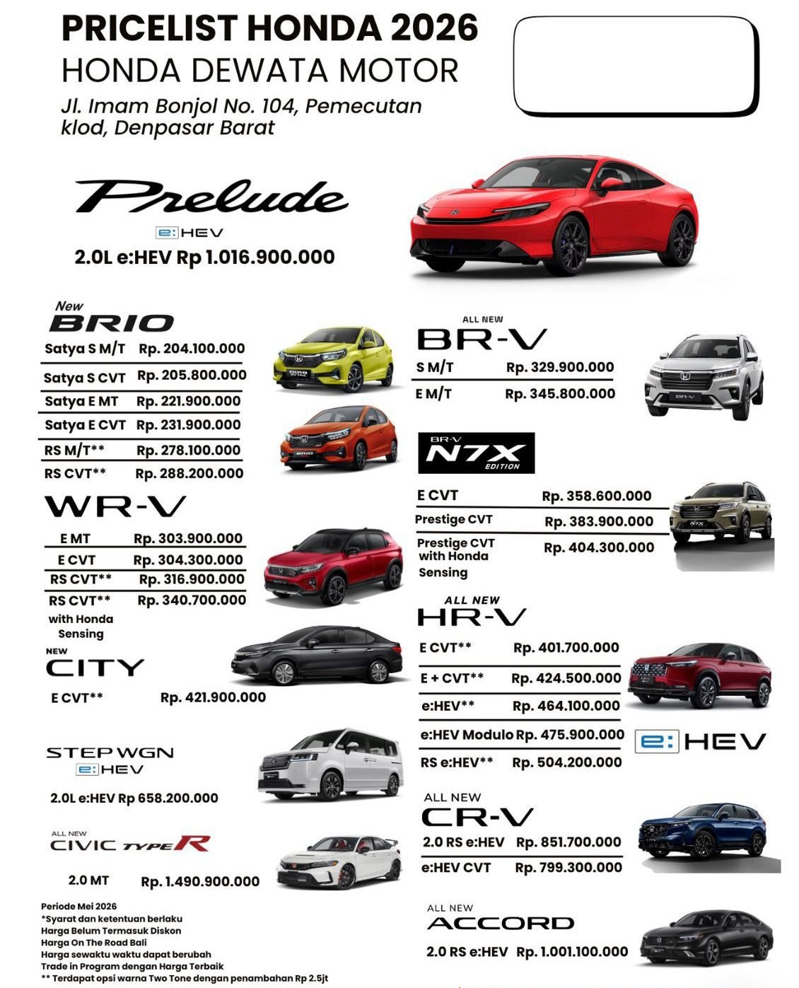 Flyer Promo Honda Bali